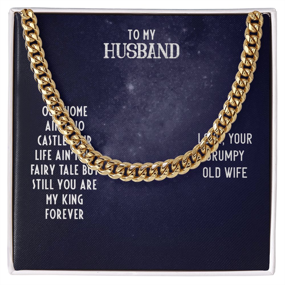 To My Husband- OUR HOME Cuban Link Chain