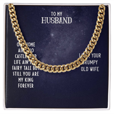 To My Husband- OUR HOME Cuban Link Chain