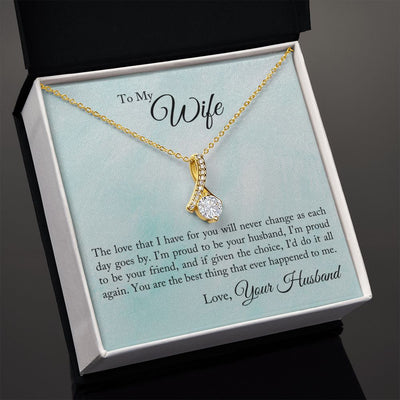 To My Wife - Proud To Be Your Husband - Alluring Beauty Necklace