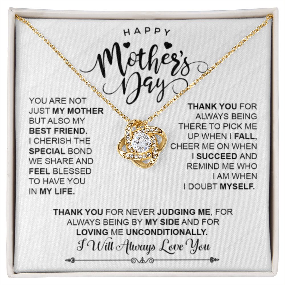 I Will Always Love You Mom -  Love Knot Necklace