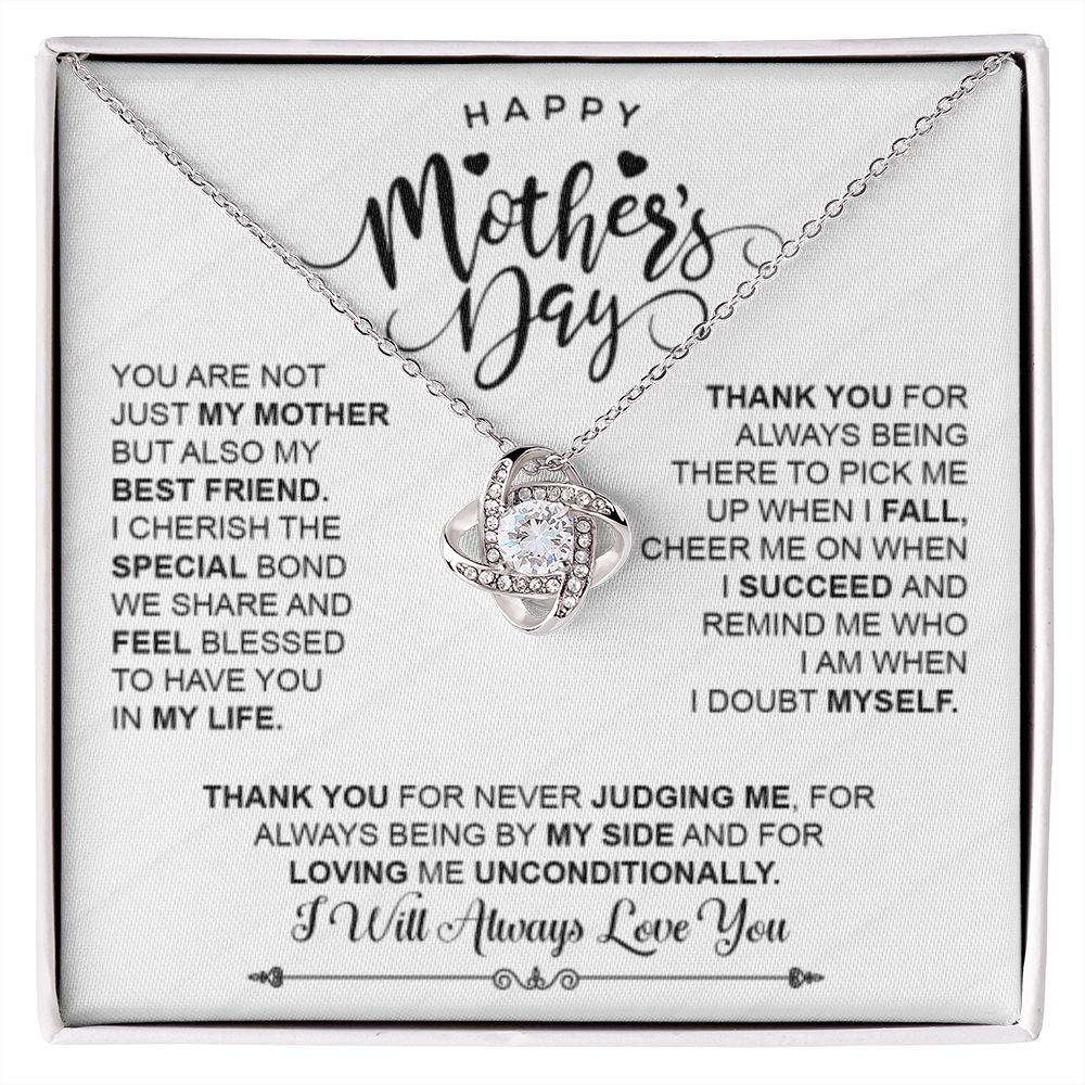 I Will Always Love You Mom -  Love Knot Necklace