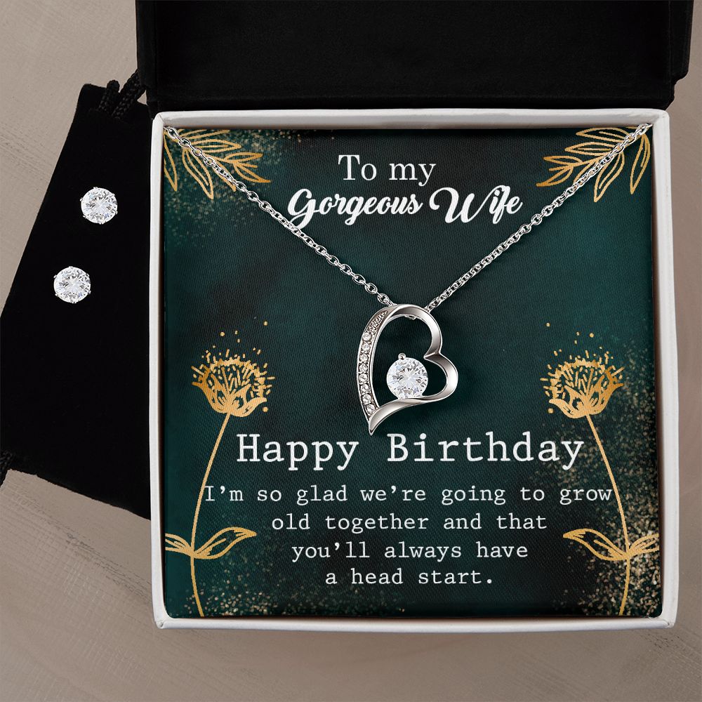 Wife's Birthday Card Forever Love Necklace