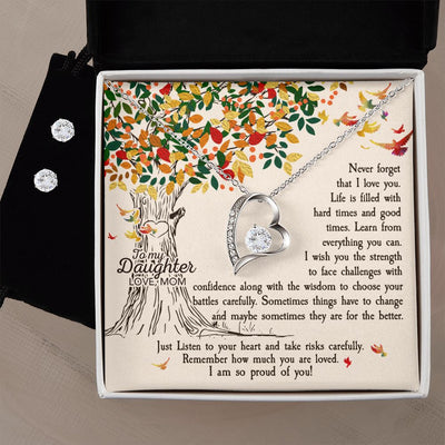To My Daughter - Never Forget That I Love You Forever Love Necklace